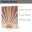 «Terracotta Retro Sunburst», art mural, impression abstraite boho H 32 po x l 24 po