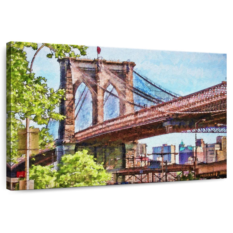 Horizon calme du pont R camion de Brooklyn, H 24 po x l 36 po