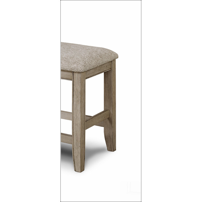 Meuble en bois de style campagnard avec repose-pieds et banc à hauteur de comptoir de 1 po