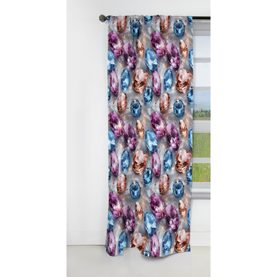Rideau occultant en plumes de cristal rose et bleu Glamour Brilliance - Glam Feather