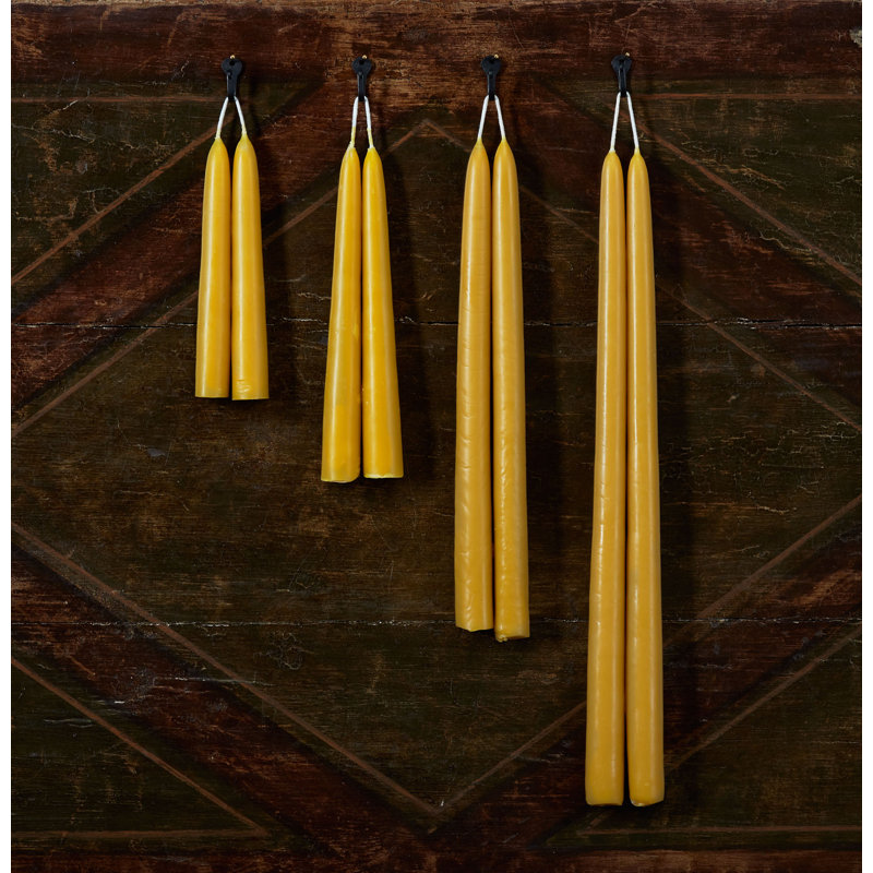 Unscented Taper Candle, Gold, 6'' H