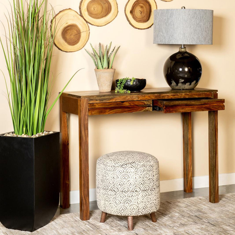 Warm Chestnut 2-Drawer Console Table