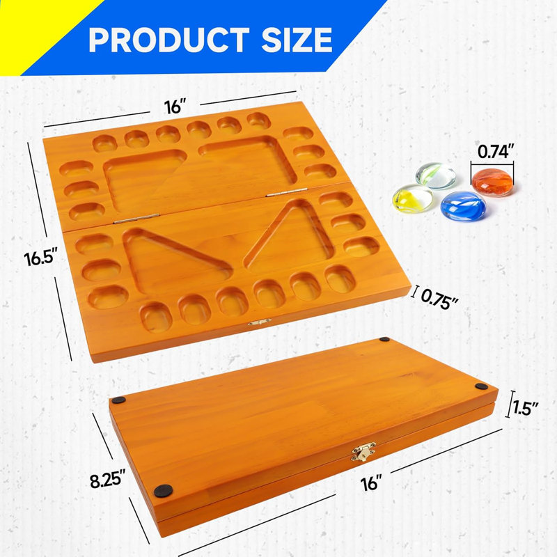Jeu de 4 joueurs Mancala, Chêne