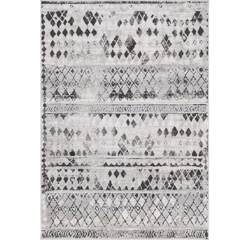 Geometric Indoor Rug, Rectangle 4'1" x 6'1"
