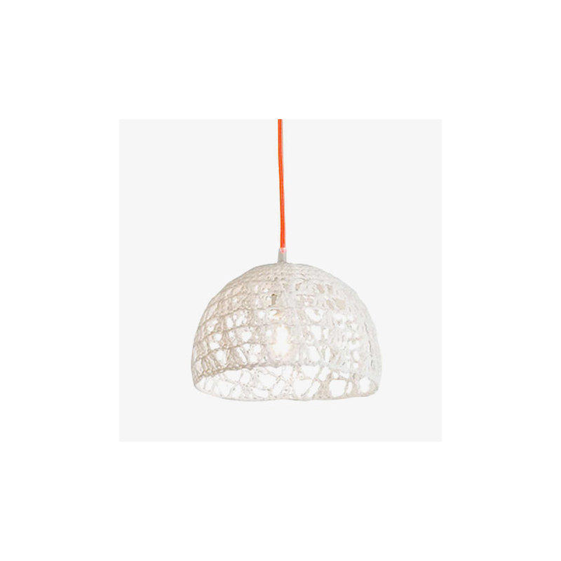 Trama 2 - Light Dome Pendant, White/Orange