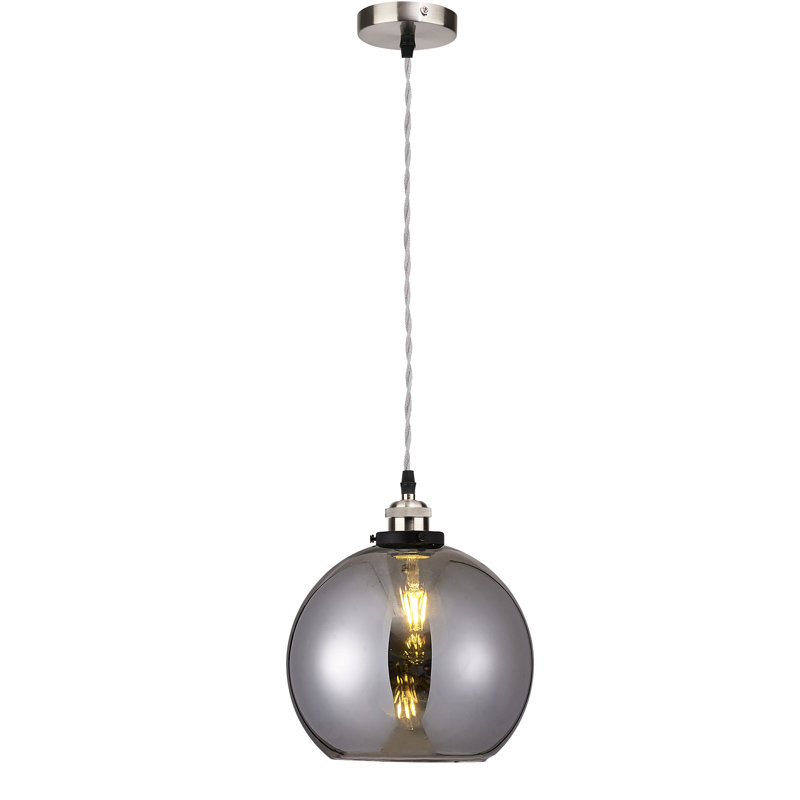 1 - Light Clear Sphere Pendant, Smoked