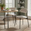 Chaise rembourrée Delisle, blanc os-1436971583