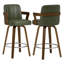 Tabouret de bar et de comptoir pivotant 29,5 po avec accoudoirs-1113464002-1133355896