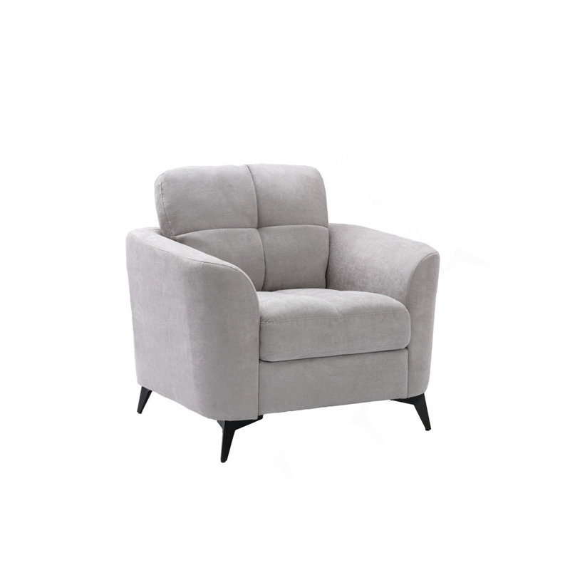 Ensemble de salon en tissu tissé, Gris clair