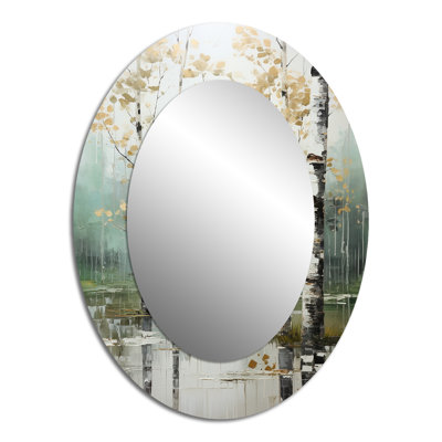 Birch Woods Ethereal Elegance IV - Traditional Oval Wall Mirror
