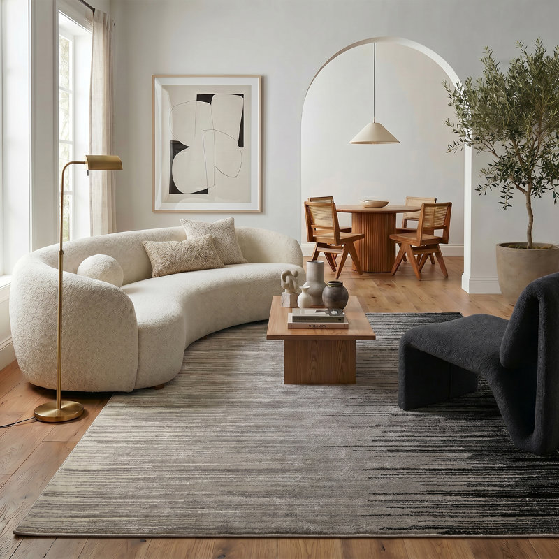 Atchison Abstract Indoor Rug, Rectangle 6'6" x 9'4"