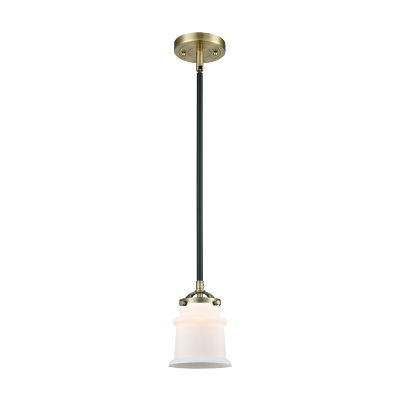 Carmagrim 1 - Light Single Pendant, Black Antique Brass, Matte White, No Bulb Included