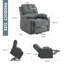 Boneita Upholstered Heated Massage Chair-1108014752
