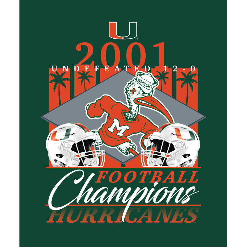 Miami Hurricanes 2001 Champions Polyester Wall Hanging