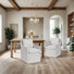 Chaise rembourrée de 26 po de largeur avec accoudoirs modernes en tissu