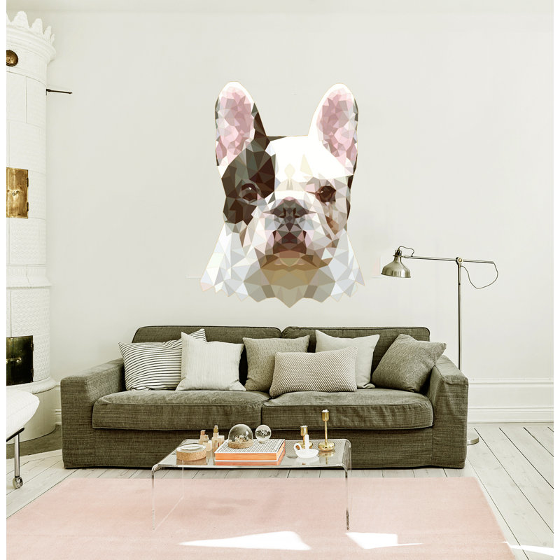 Décalcomanie murale Français Bulldog, H 46 po x l 55 po