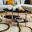 Mollen Oval Glass Top Coffee Table-782697178