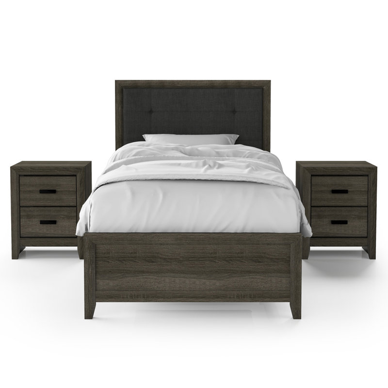 Ensemble de chambre à coucher 3 pièces Borchardt, Simple