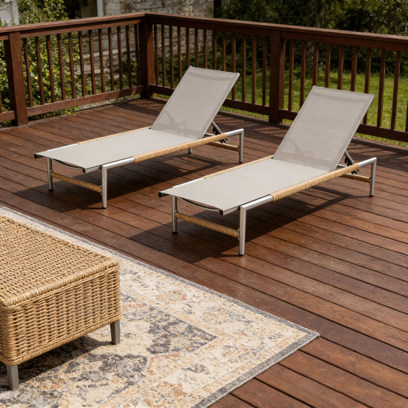 Chaise longue d'extérieur Aluminun, 2