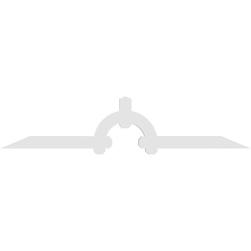 Support de pignon en PVC de qualité architecturale Ericson, H 17,5 po x l 84 po (pas: 5/12), P 2 po x F 4 po