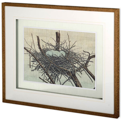 Custom Nesting II (MC) by John Butler Hand Embelished Textured Framed Art Print Matted under Glass