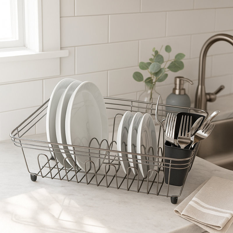 Dish Drain w/Utensil Caddy