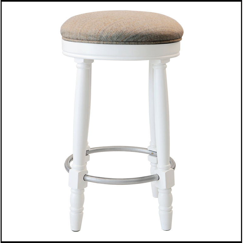 Bar Stools Set Of 2, Tan, White