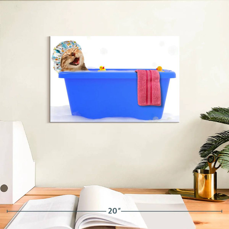 Ketti Tabby Cat Bubble Bath, 8" H x 12" W