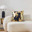 Housse de coussin réversible en velours abstrait