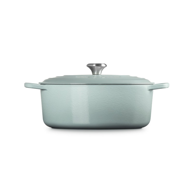 Le Creuset Enameled Cast Iron Oval Dutch Oven with Lid, Sea Salt, 6.75 quarts