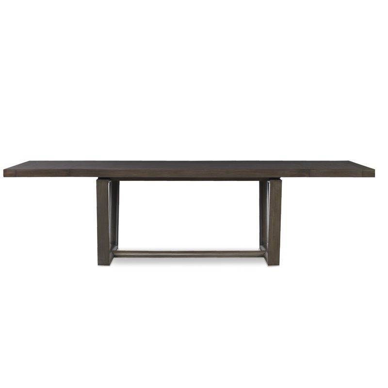 Hatteras Mahogany Wood Dining Table, Mink Gray