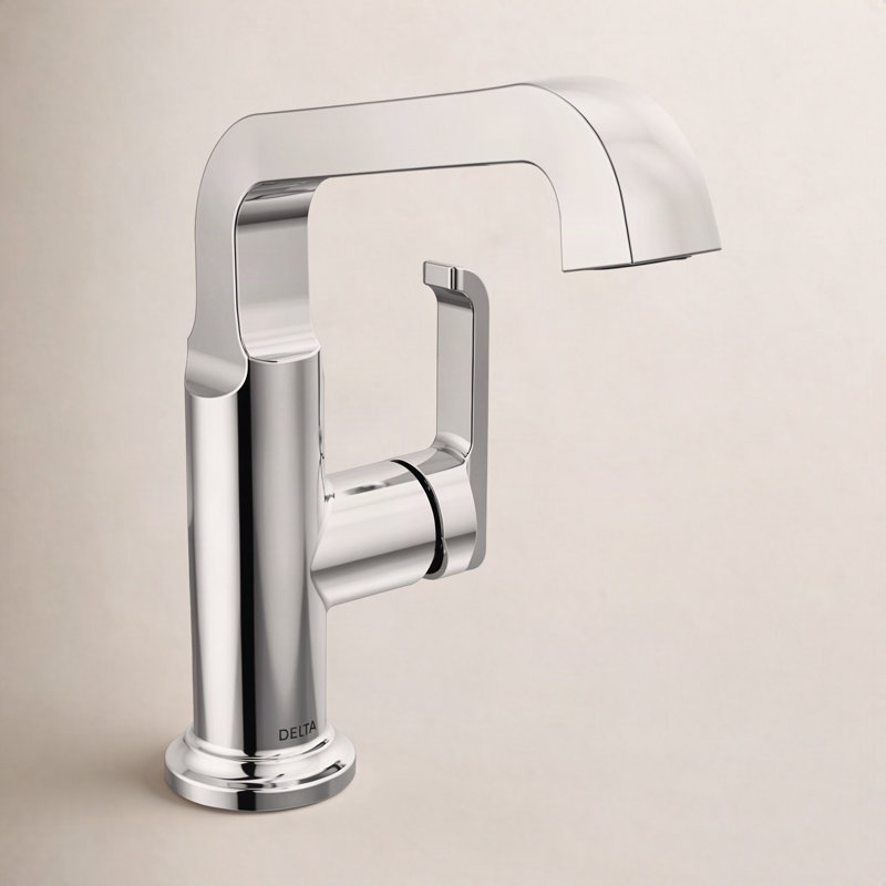 Tetra Single Hole Bathroom Faucet, Single Handle Bathroom Sink Faucet with Drain Assembly, Chrome
