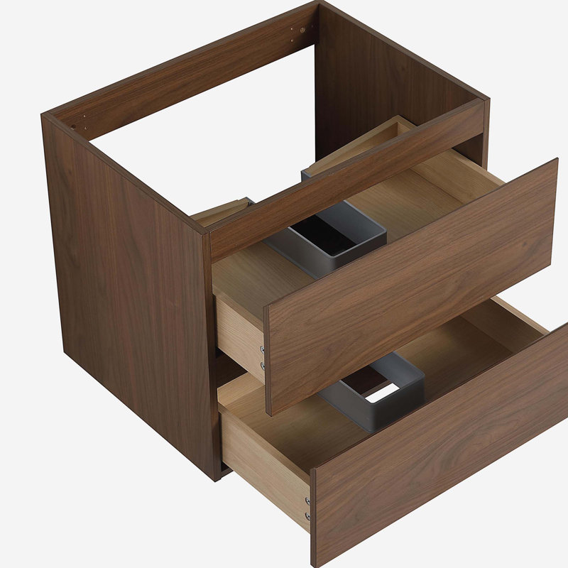 Meuble-lavabo mural en bois