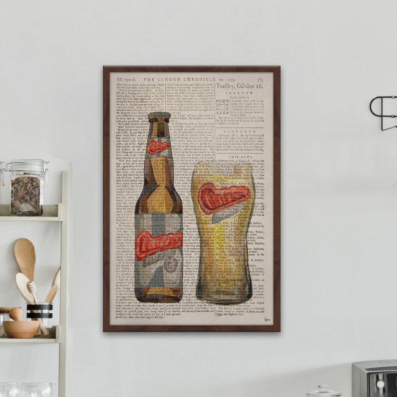 « carlsberg time », reproduction d’impression encadrée, H 18 po x l 12 po x P 1,5 po