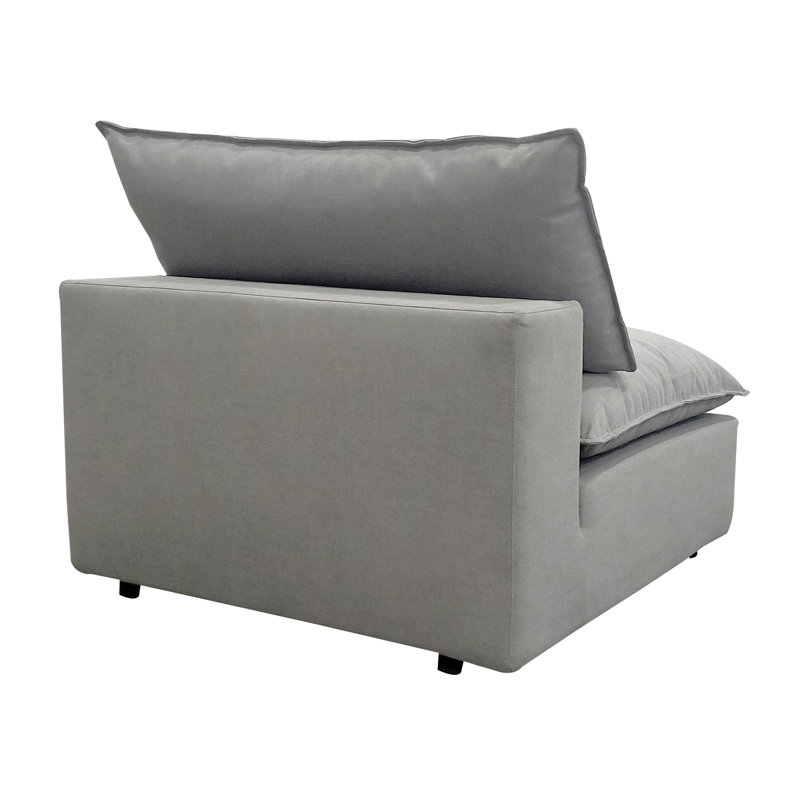 Ellaria Armless Chair, Light Gray