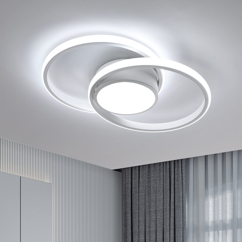 Aymar 2-Light 40cm Led Flush Mount Ceiling Light, 6500, White