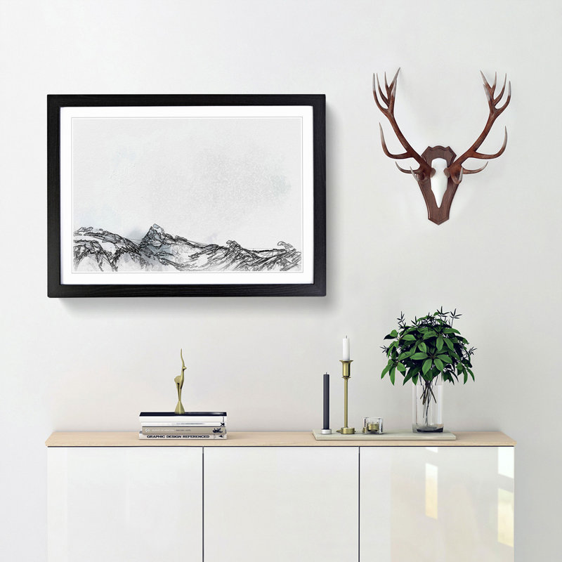 Banff National Park in Canada in Abstract - Picture Frame Graphic Art Print, 62cm H x 87cm W x 2cm D, Black Framed