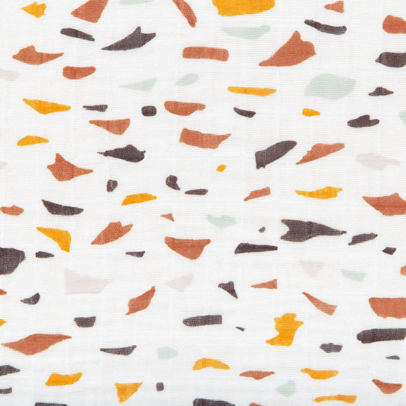 Organic Cotton Terrazzo Pattern Mini Crib Sheet