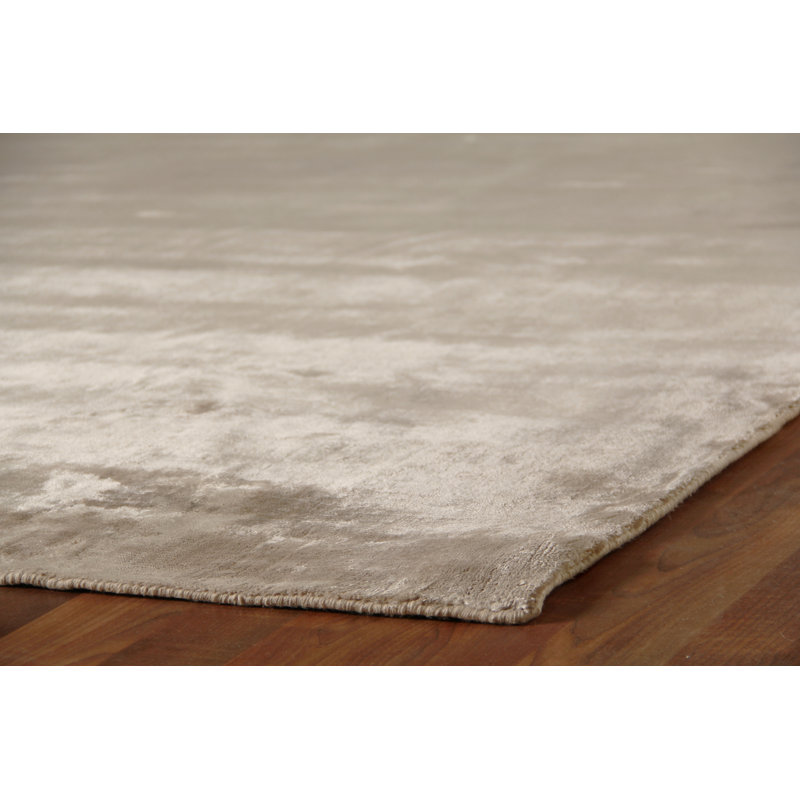 Purity handloomed Bamboo Silk Brown Area Rug, Brown