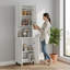 Garde-manger double avec rangement ouvert, armoire de rangement blanche | Idée de cadeau