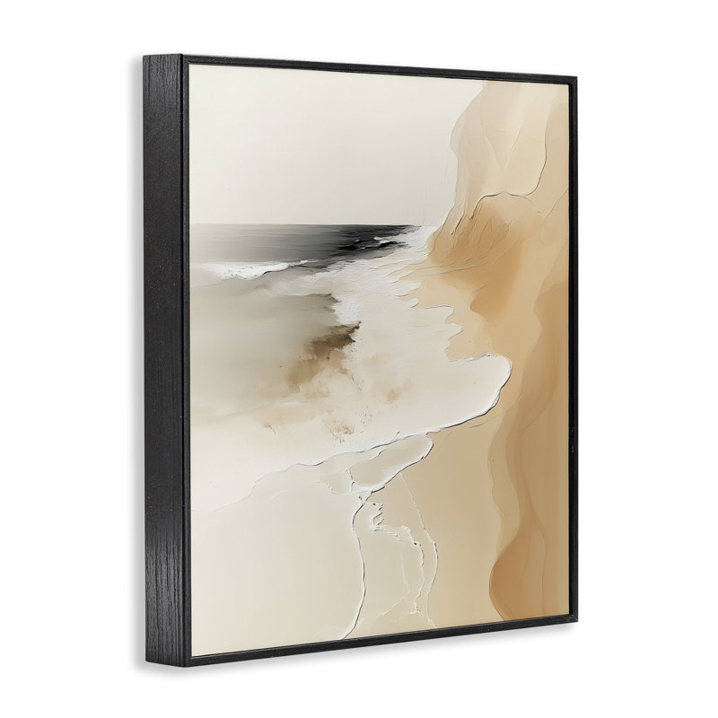 Abstrait côtier, art giclée par Annabelle Hall, H 14 po x l 11 po, Giclée encadrée noir minuit