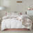 Floral Comforter Set Bed In A Bag Stripes Bedding Set 3 Pieces For All Seasons,Soft Comfy Comforter With 2 Bowknot Pillowcases-113858249-113858247