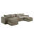 Boneless 6 - Piece Upholstered Chenille Modular Sectional Sofa with Removable Ottoman– Fully Compressed, No Assembly Required-293260422