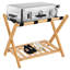 Porte-bagages pliant en bambou avec rangement-70648290