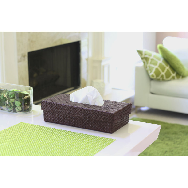 Porte-serviettes en tissu tissé brun foncé Falina Pandan