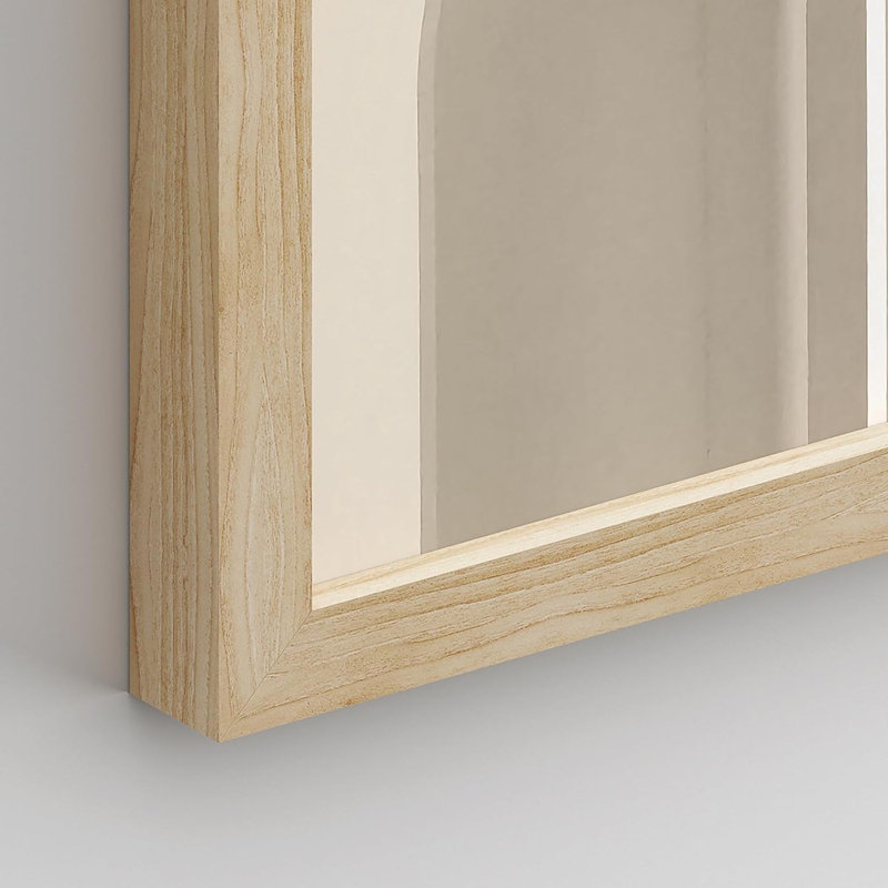 Mid-Century neutre, impression encadrée 4 pièces, H 16 po x l 12 po x P 1 po, Encadré naturel
