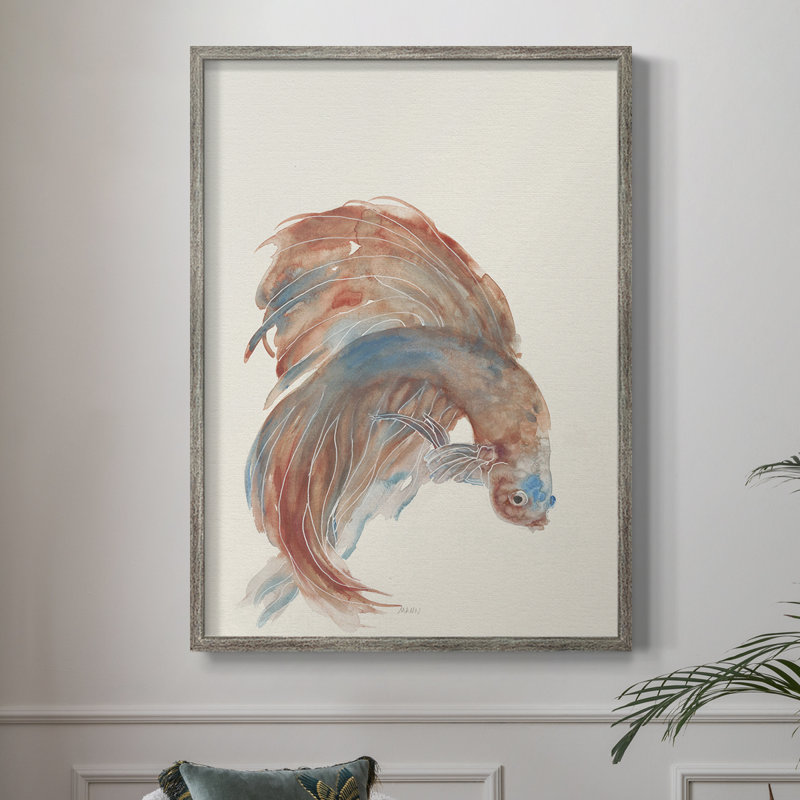Reproduction encadrée Betta III - bois massif, H 30 po x l 24 po