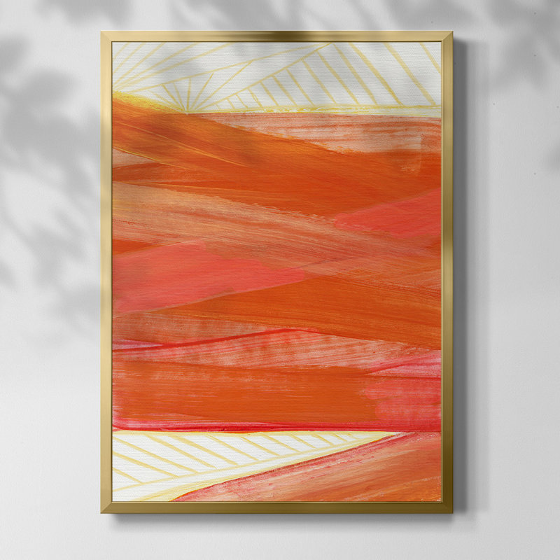 Warm Rays II " Warm Rays II ", Gold Framed Canvas, No Mat, 30.5" H x 22.5" W