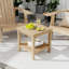 Table de bout d'extérieur à 2 niveaux 1 pièce Millwood Pines, table de bout en bois de teck avec tablette de rangement naturel