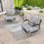 Light Gray Frame/Light Gray Polyester Cushion selected